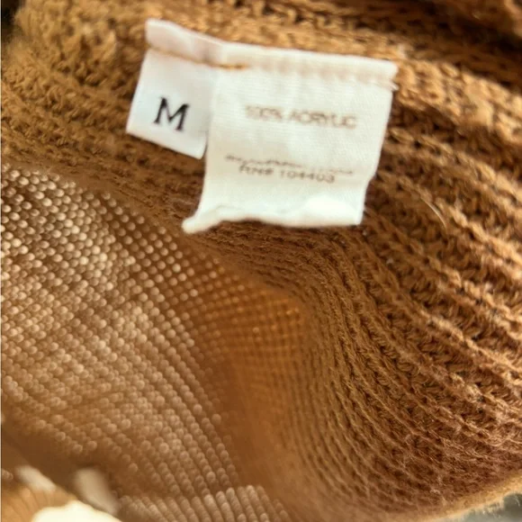 Emmer Brown/Cream Tie Back Cardigan M - Picture 4 of 5